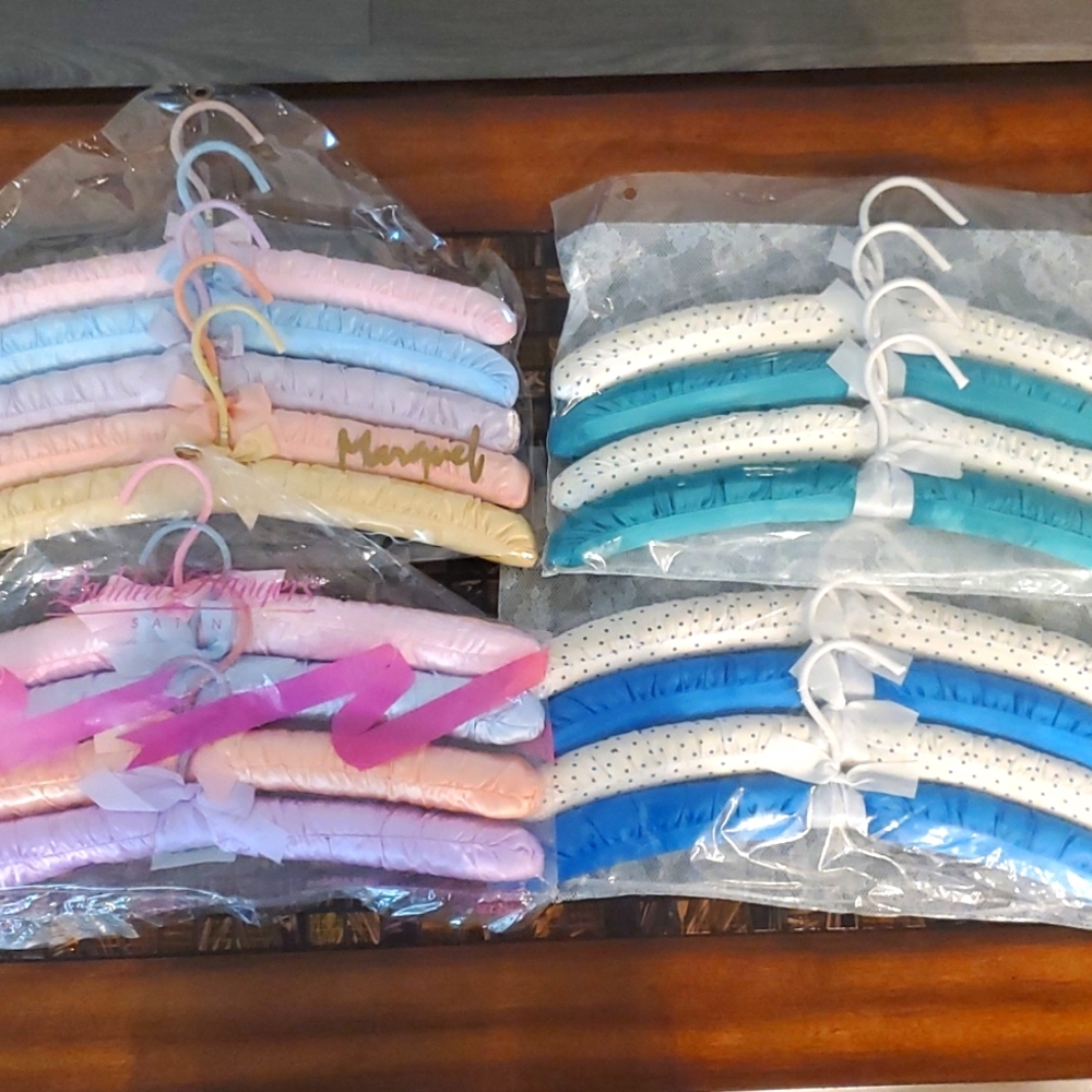 Satin hangers 4 sets (16 hangers total)